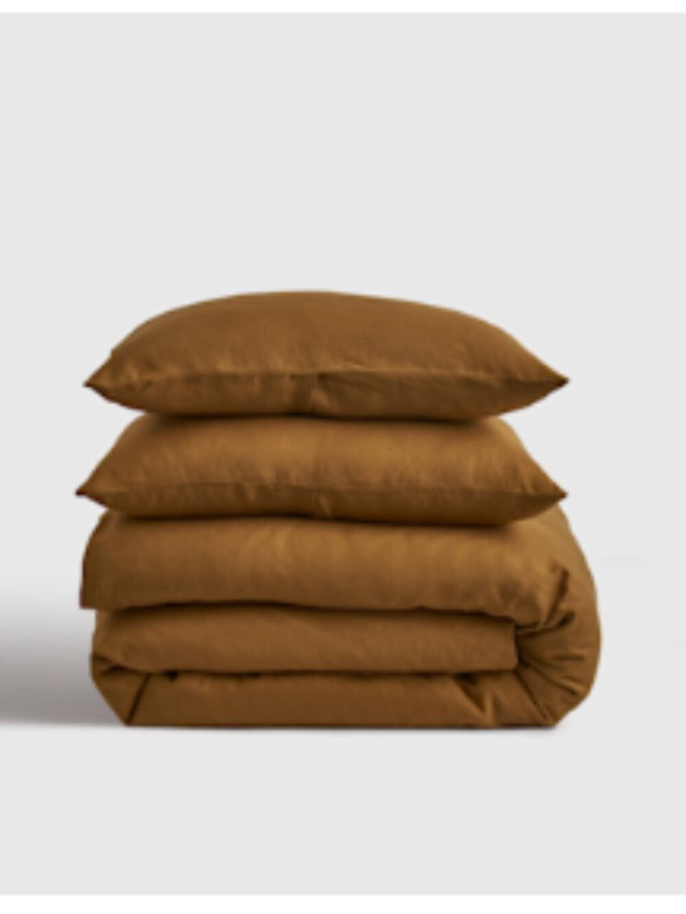European Linen Duvet Cover Set - KING - Tobacco color